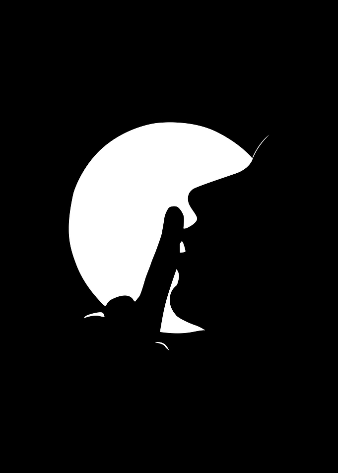 Shut Up silhouette Art