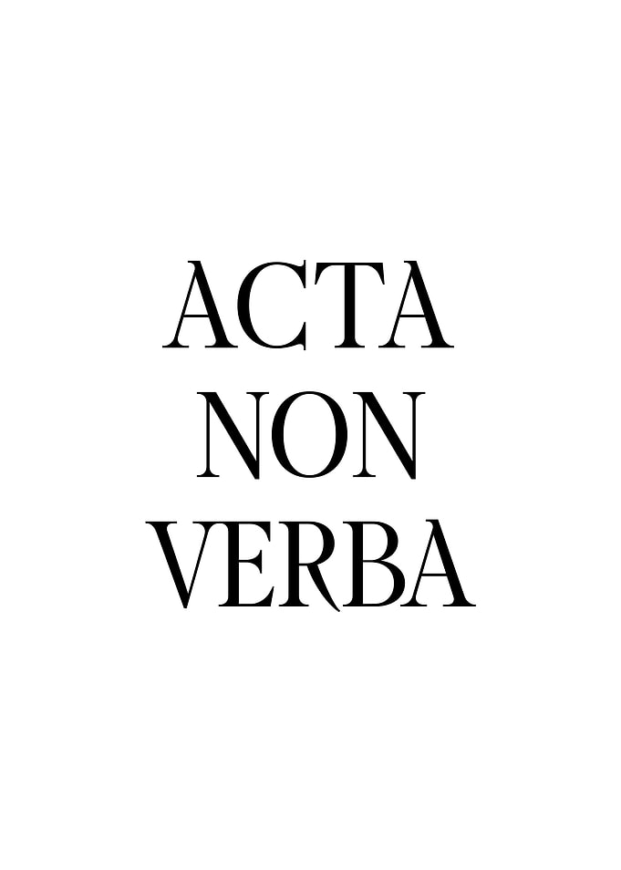 Acta Non Verba