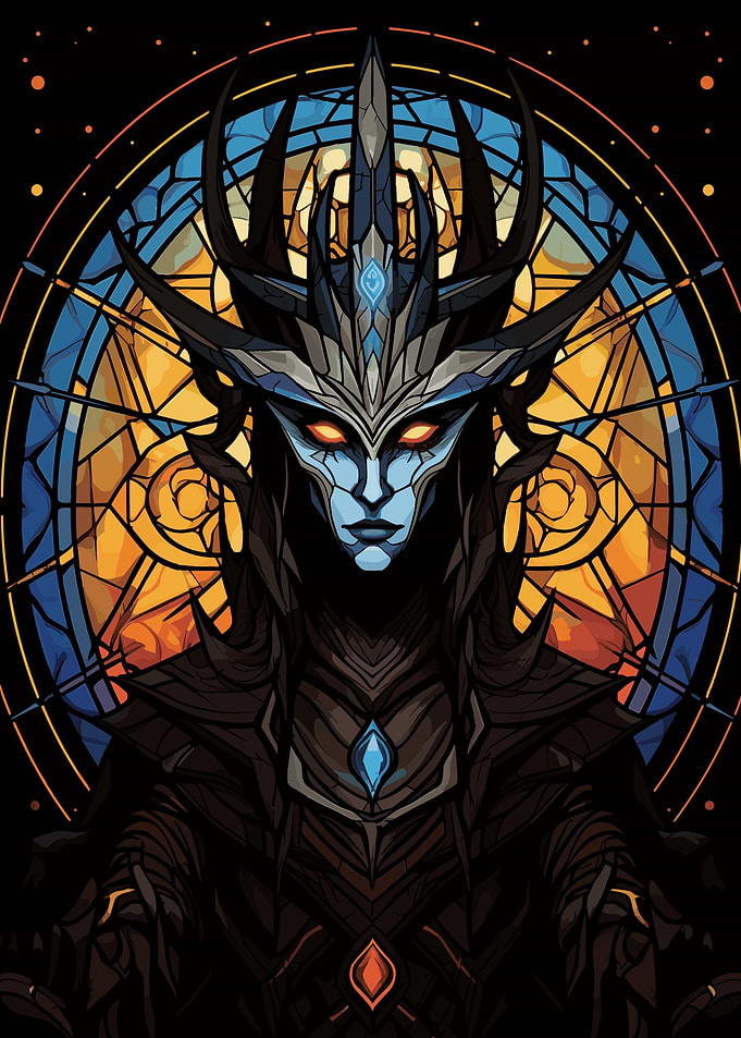 Warlock Stained Glass