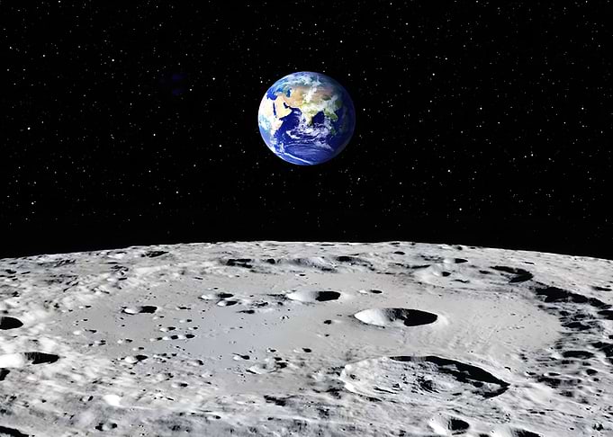 moon view Earth space