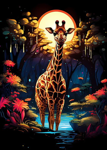 Giraffe Colorful animal