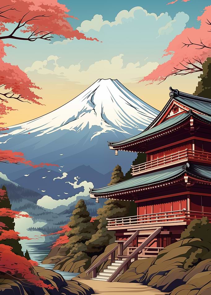 colorfull view of mountain