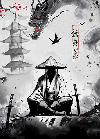 Samurai Japanese Dragon