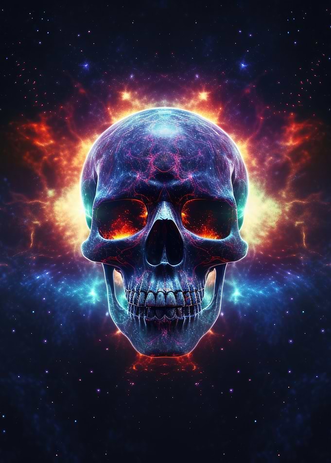 Cosmic Nebula Skull