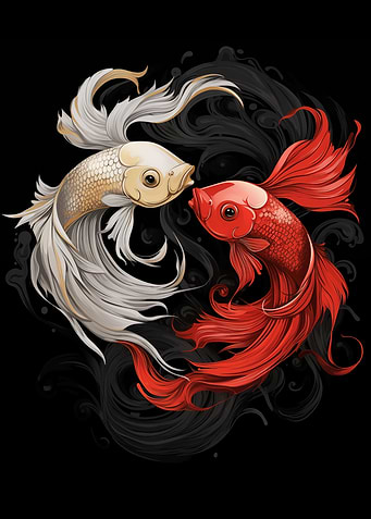 Red and White Fish Lover