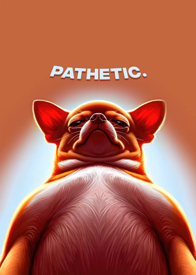 Pathetic cute dog meme