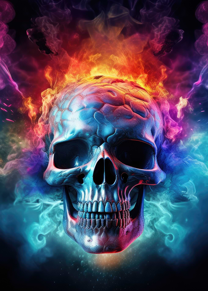 Cosmic Nebula Skull