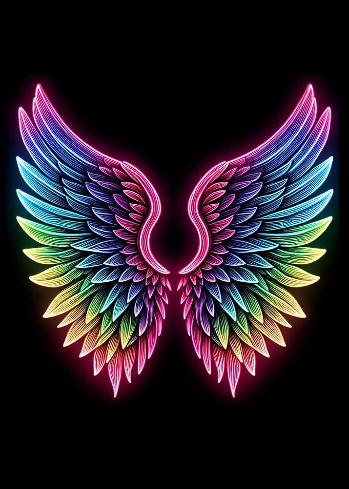 Neon Angel Wings 01
