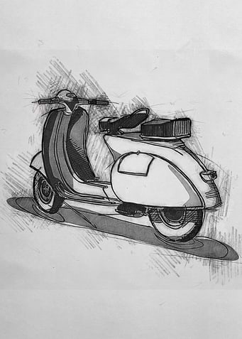 antique vespa