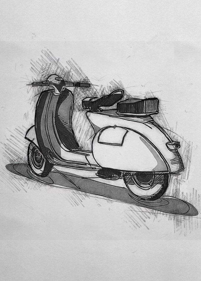 antique vespa