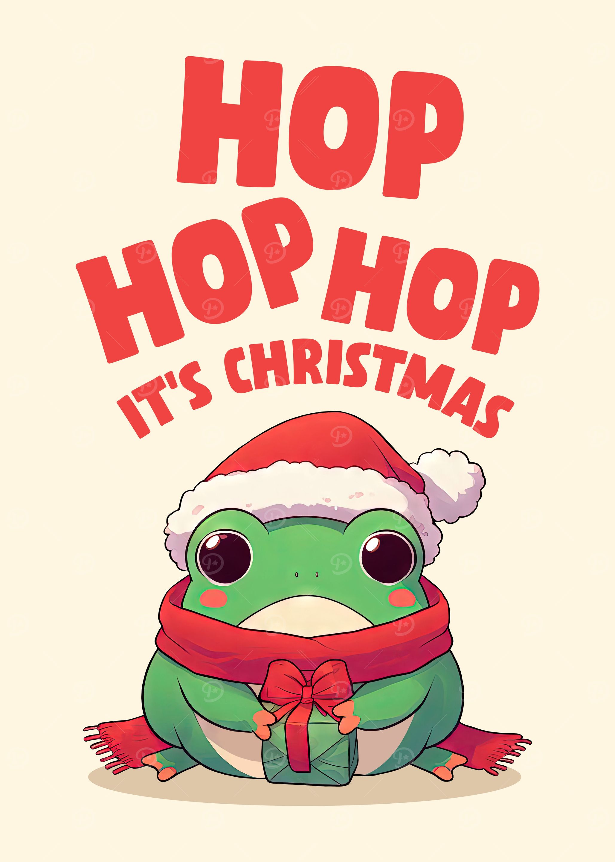 Hop Hop Hop Christmas Frog
