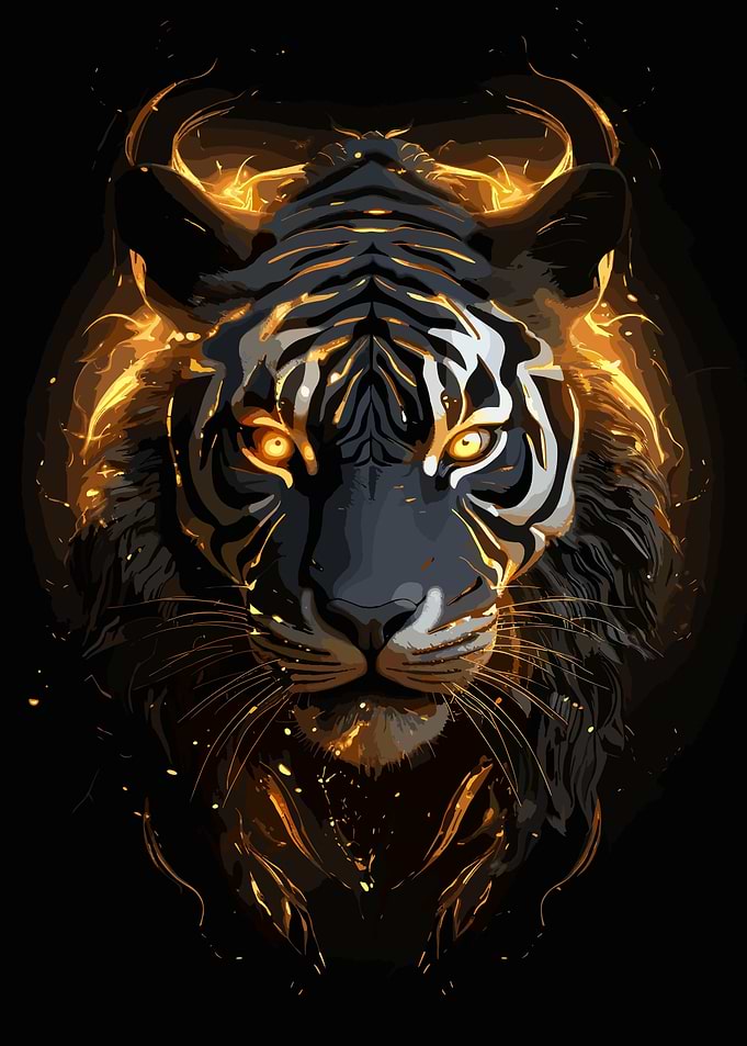 Tiger Black and Gold