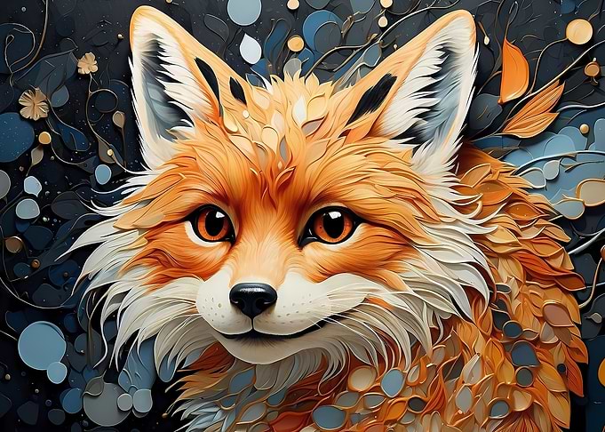 A fox in paint