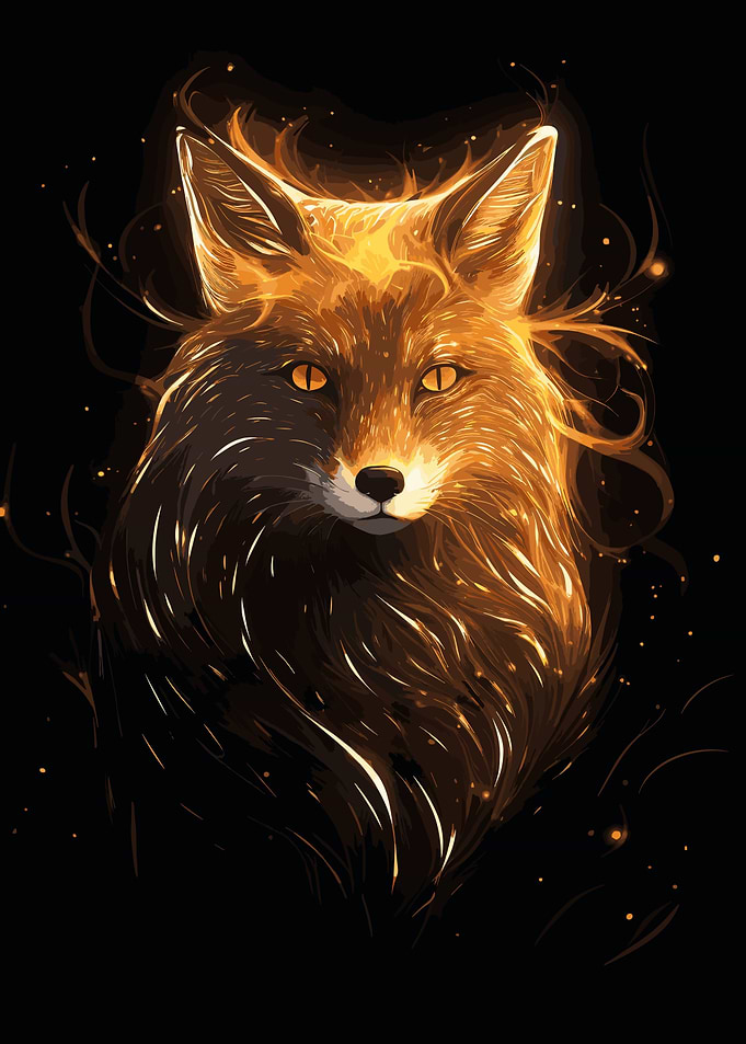 Fox in Black and Gold
