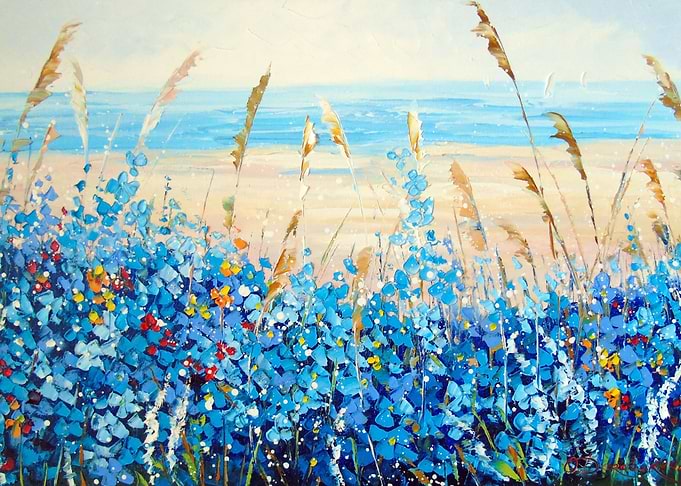 Flowers by the sea
