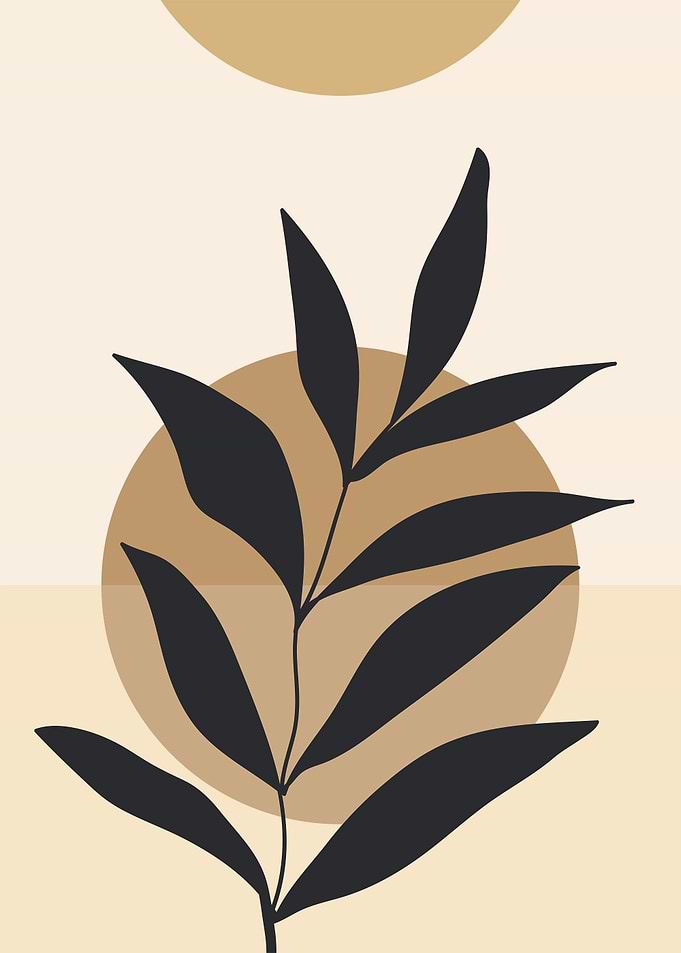 Boho minimal leaf