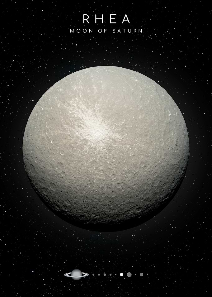 Rhea Moon of Saturn