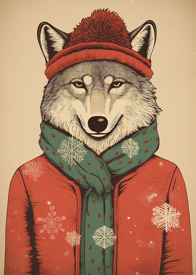Cute Wolf Xmas