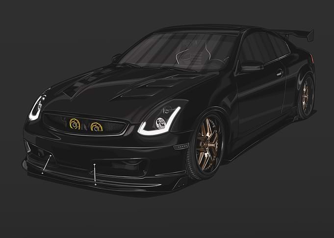Infiniti G35 Coupe Bagged