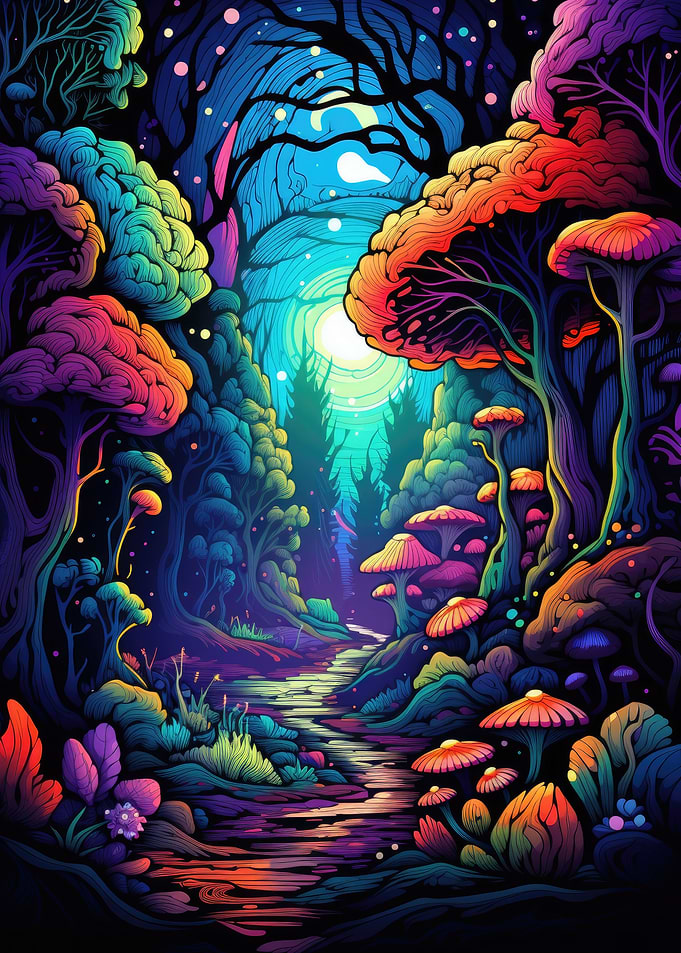 Psychedelic mushroom trees