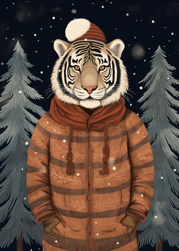Vintage Tiger Xmas