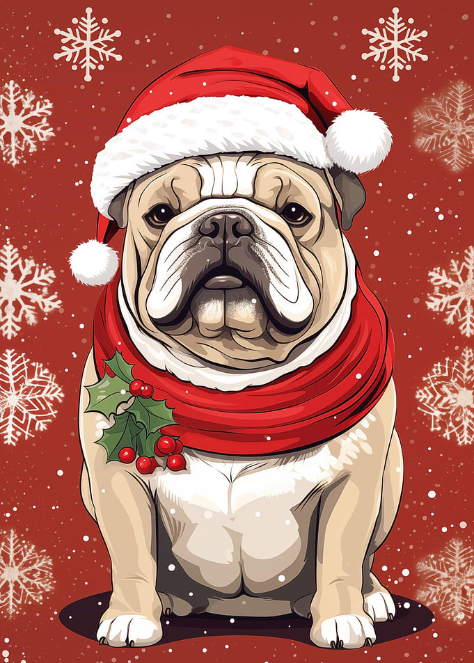 Vintage Bulldog Xmas