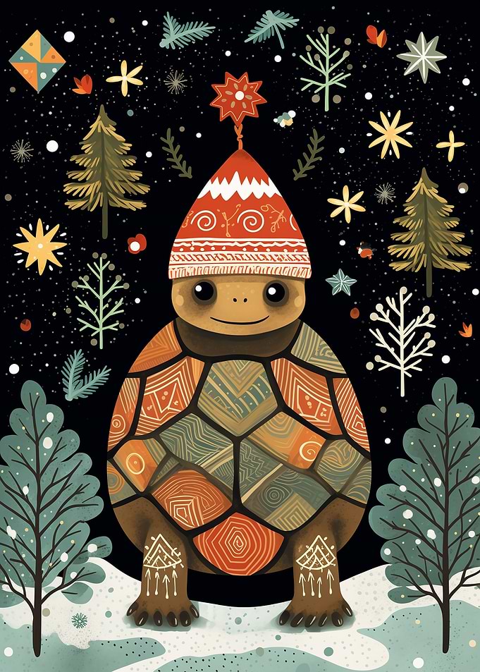 Vintage Turtle Xmas