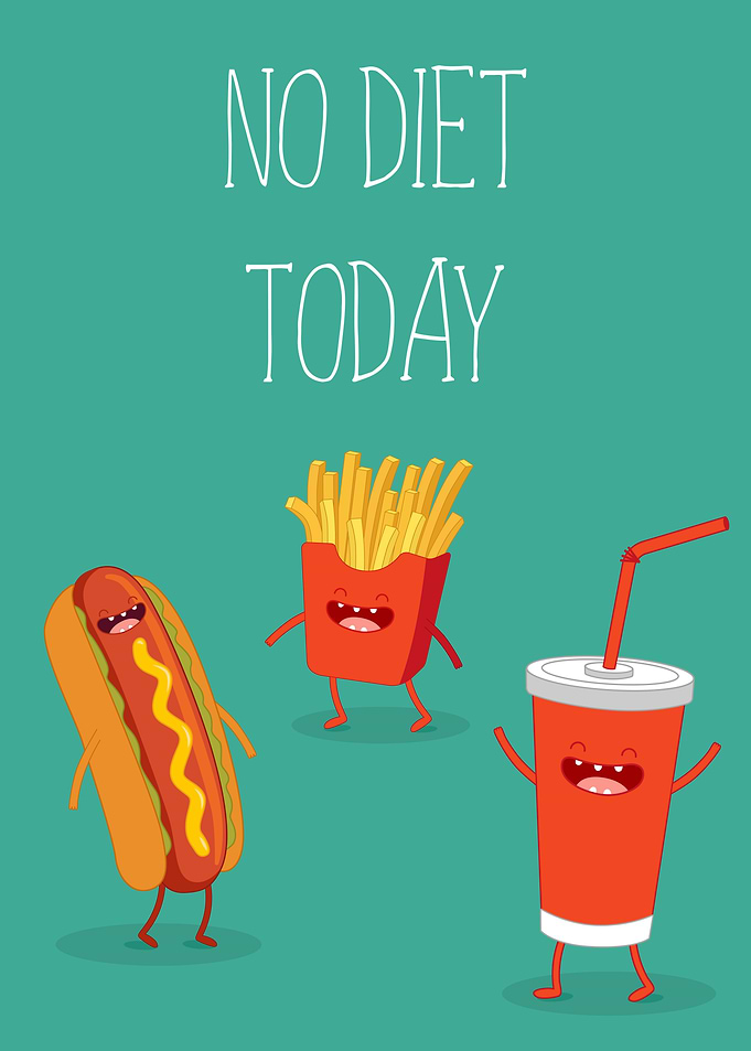 No Diet Today Hot Dog Cola