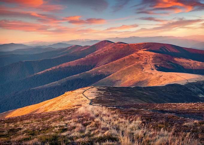 Carpathian mountains Ukrai