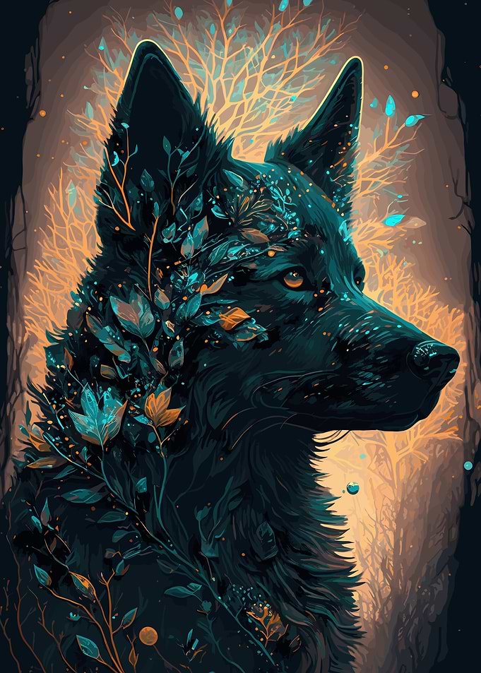 German Shepherd Dog Forest