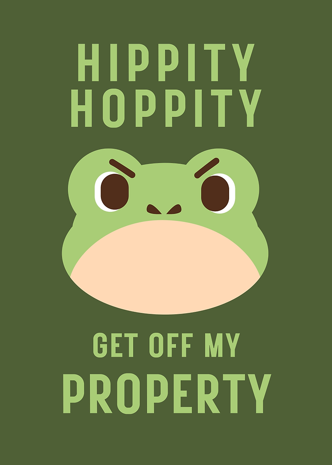 hippity hoppity funny sign