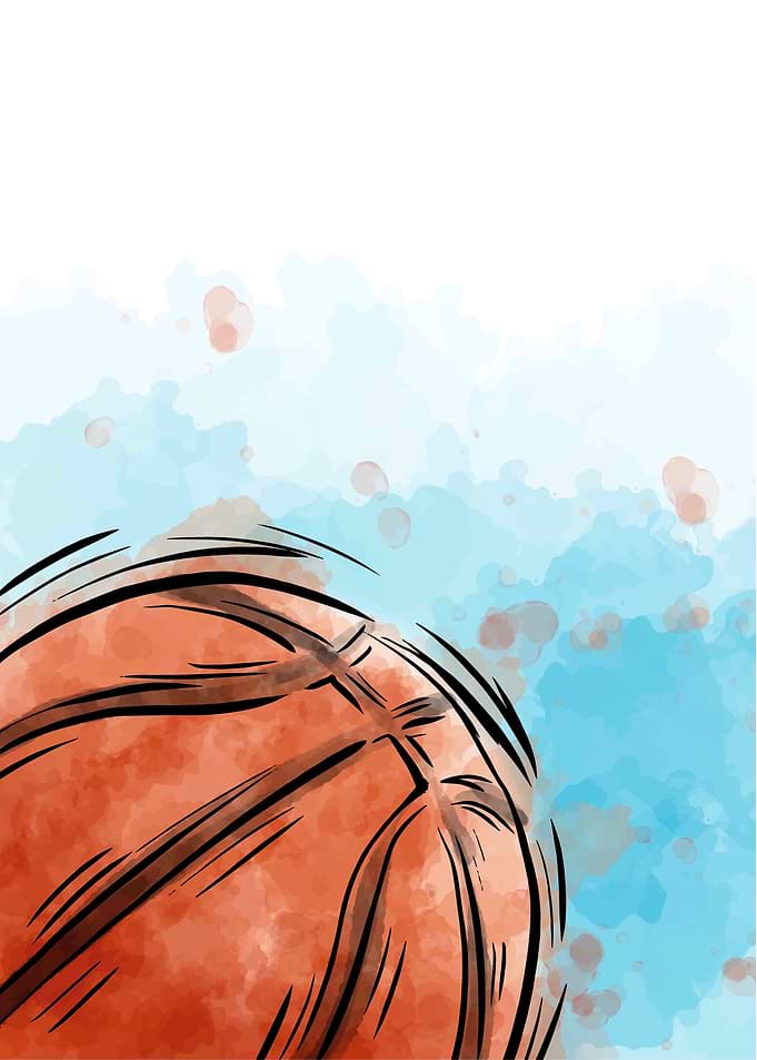 Basketball water color