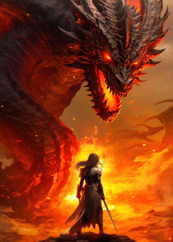 Fire Dragon and Warrior 02