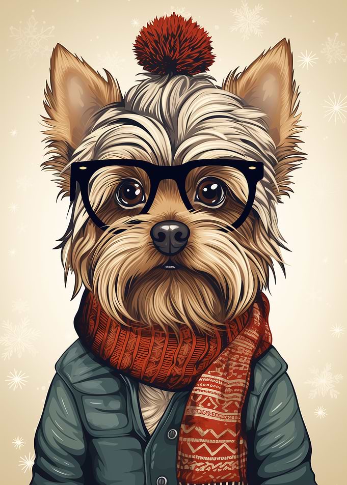 Yorkie Puppy Painting