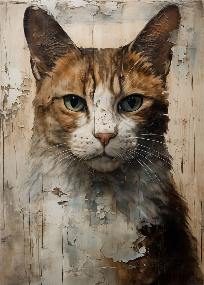 The Vintage Cat Street Art