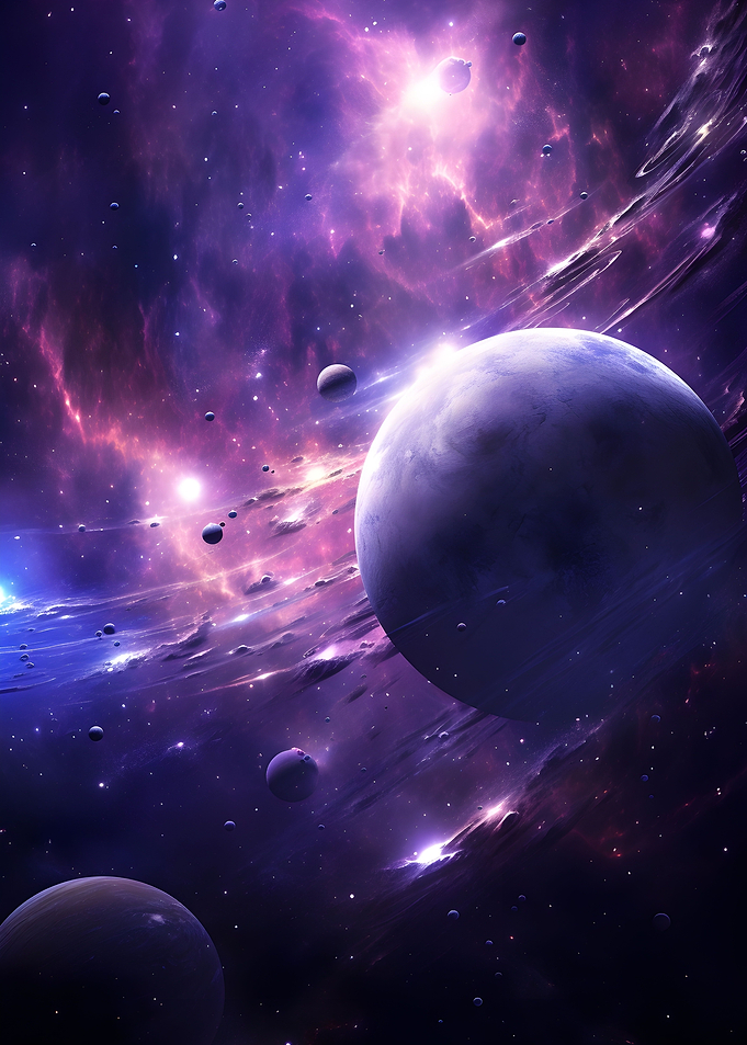 Planet whith asteroid