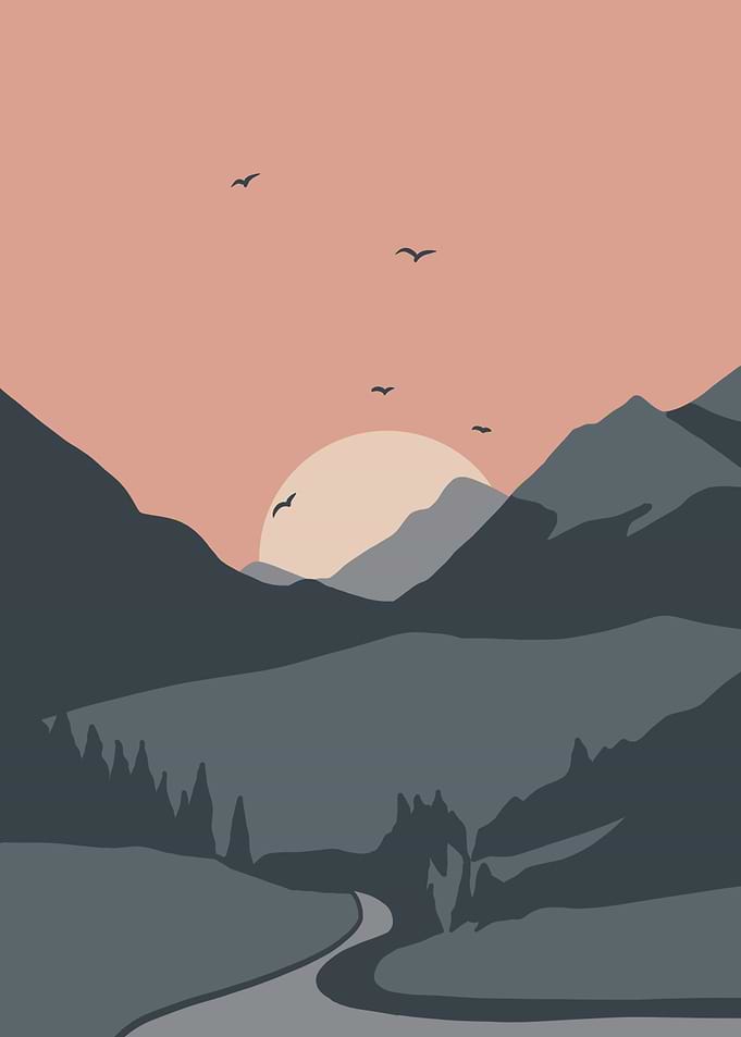 mountain drawing