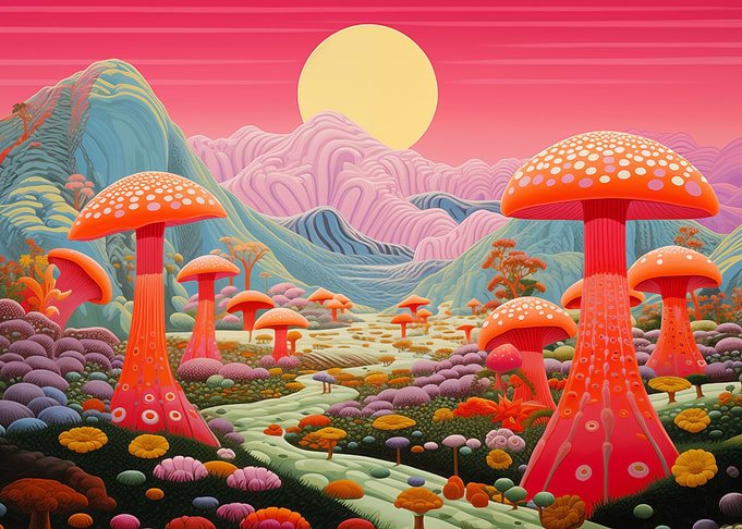Crazy Giant Mushrooms Land