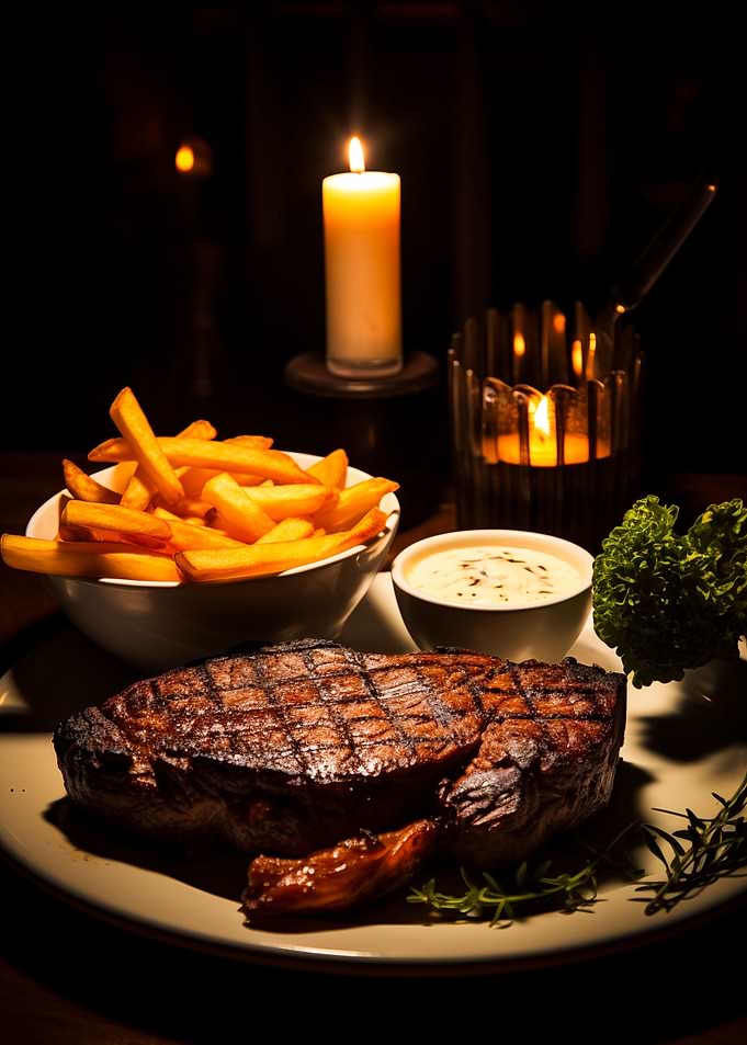 Steak with fries
