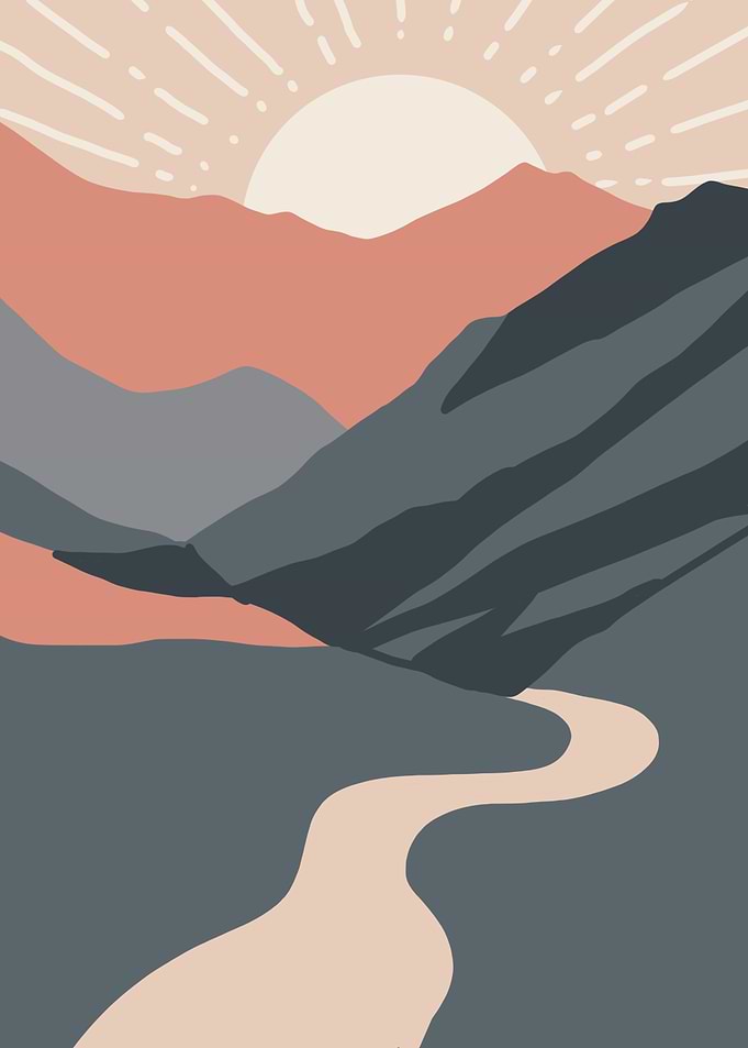 mountain river aesthetic