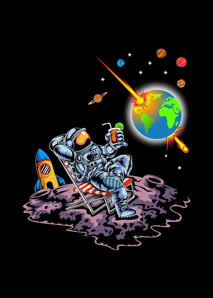 astronaut in vacation