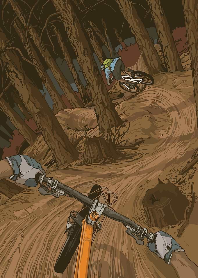 downhill