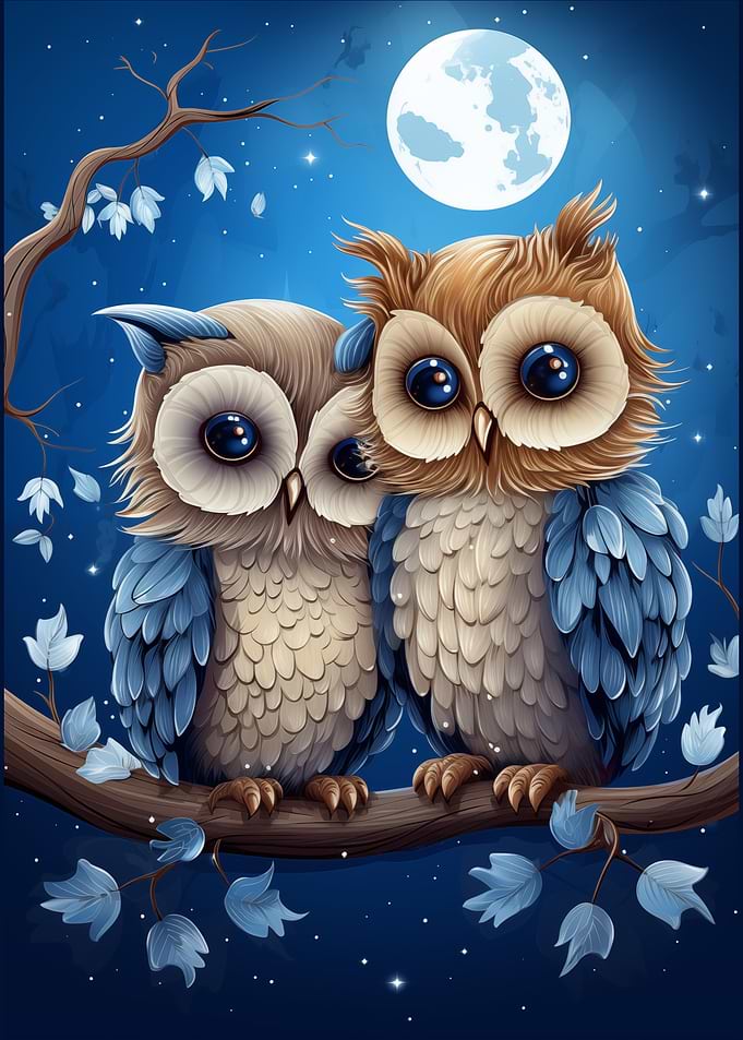 Dreaming Night Owl Couple