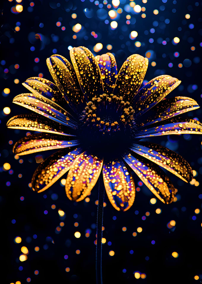 Golden Cosmic Sunflower