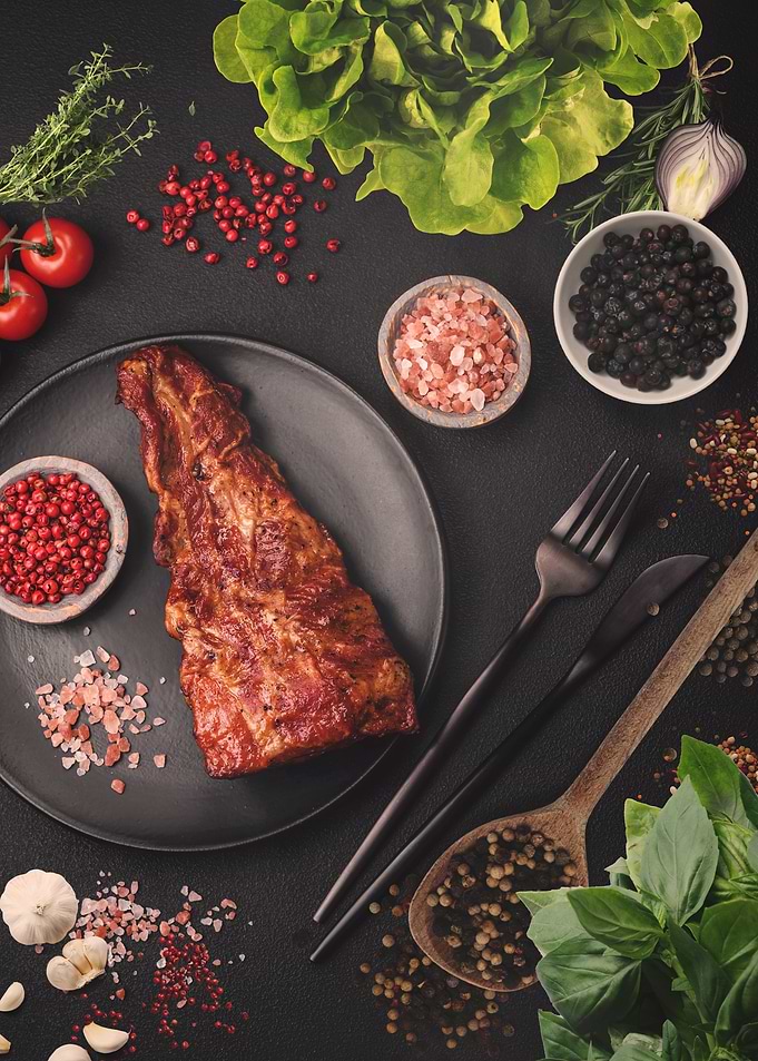 Fiery pork ribs