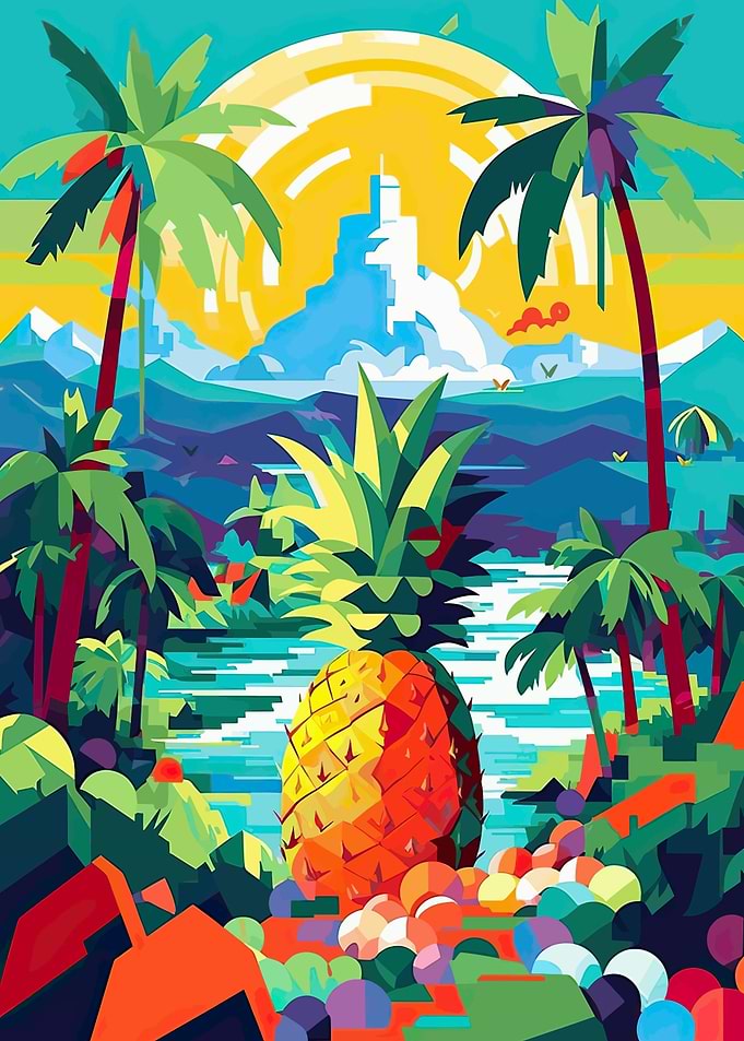 summer tropical fruits