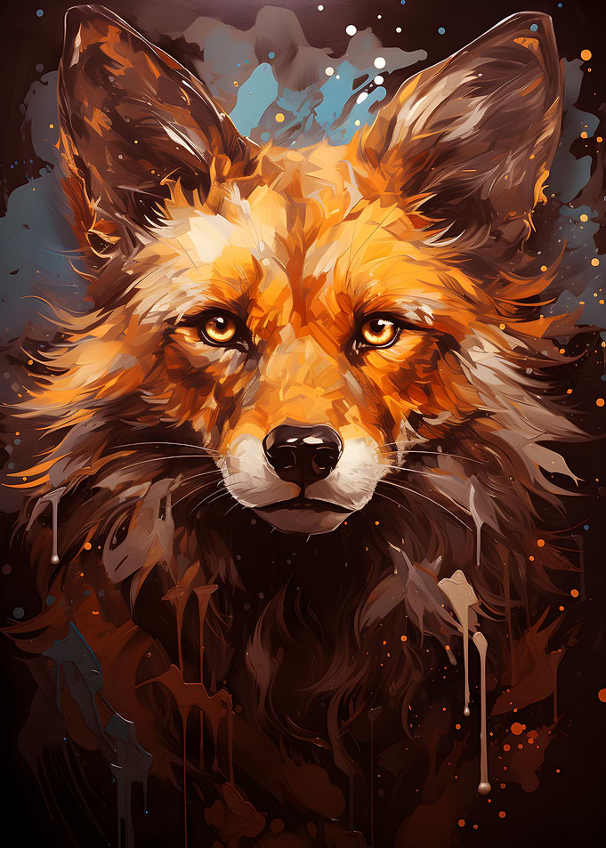 Red Fox Painting