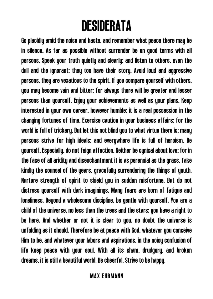 Desiderata