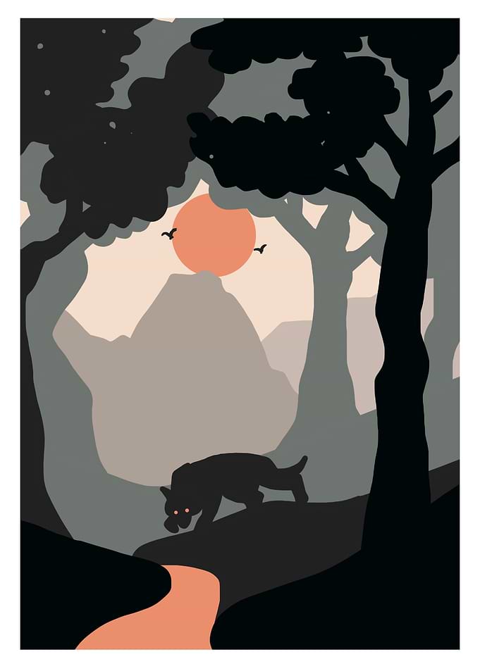 wolf aesthetic minimalist