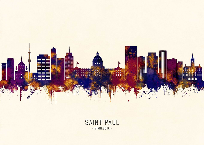 Saint Paul USA Skyline